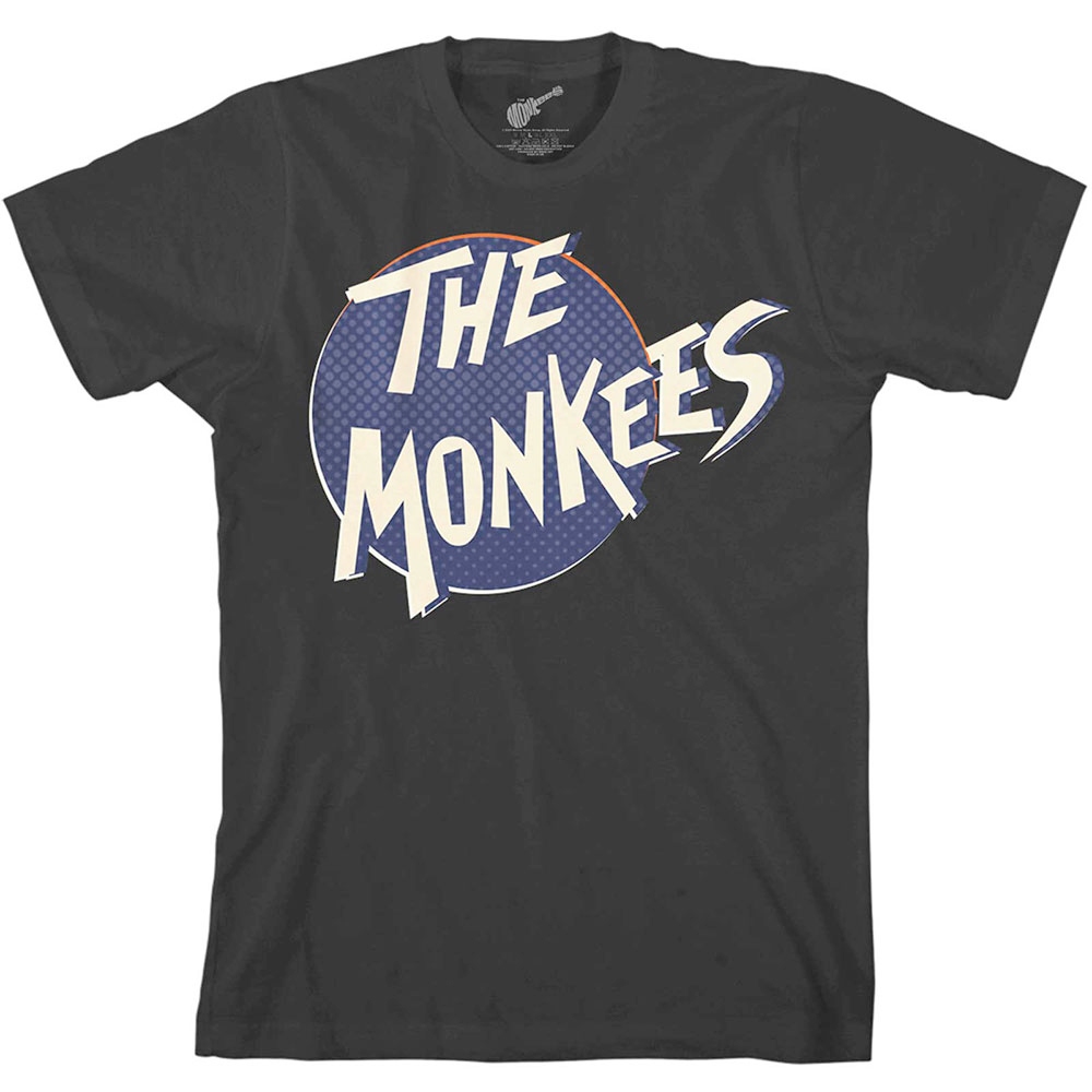 The Monkees - Retro Dot Logo Mens Tshirt - Black